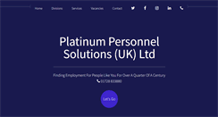 Desktop Screenshot of platinumpersonnelukltd.co.uk