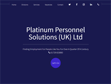 Tablet Screenshot of platinumpersonnelukltd.co.uk
